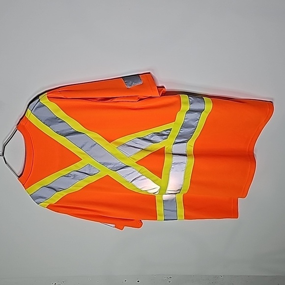Pioneer XL orange reflective class 2 level 2 traffic short sleeve shirt - Picture 3 of 6